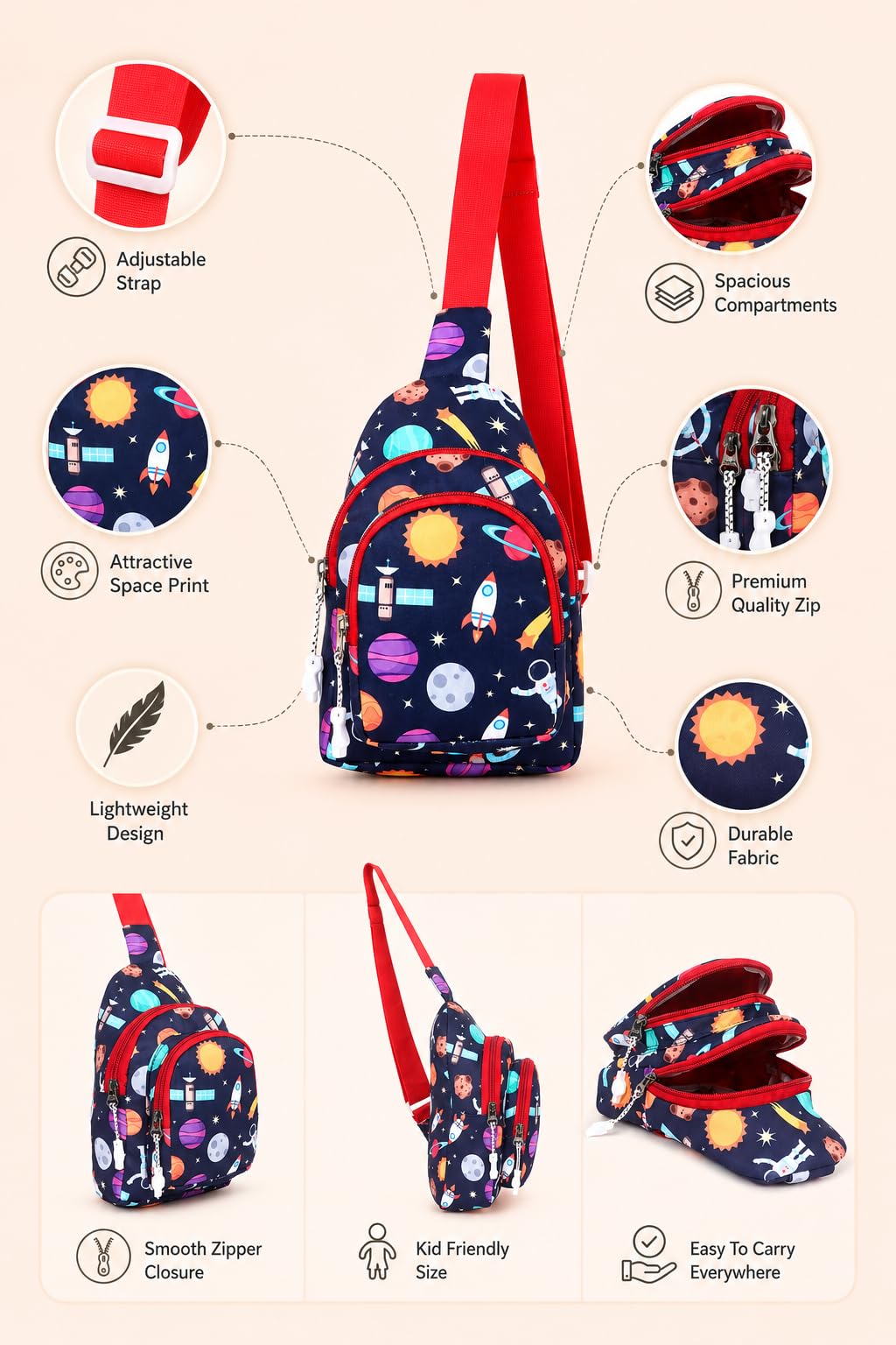 Sanjis Enterprise Sling Bag for Women Crossbody Purse Casual Daypack Floral Crossbody Sling Backpack Travel Shoulder Bag Hiking Daypack (style2) 2