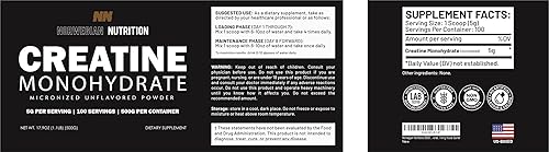 Miniatura 3 de Valor extremo la mejor compra en Tienda Monohidrato de creatina en polvo, ceto, vegano, sin sabor, 17.64 oz