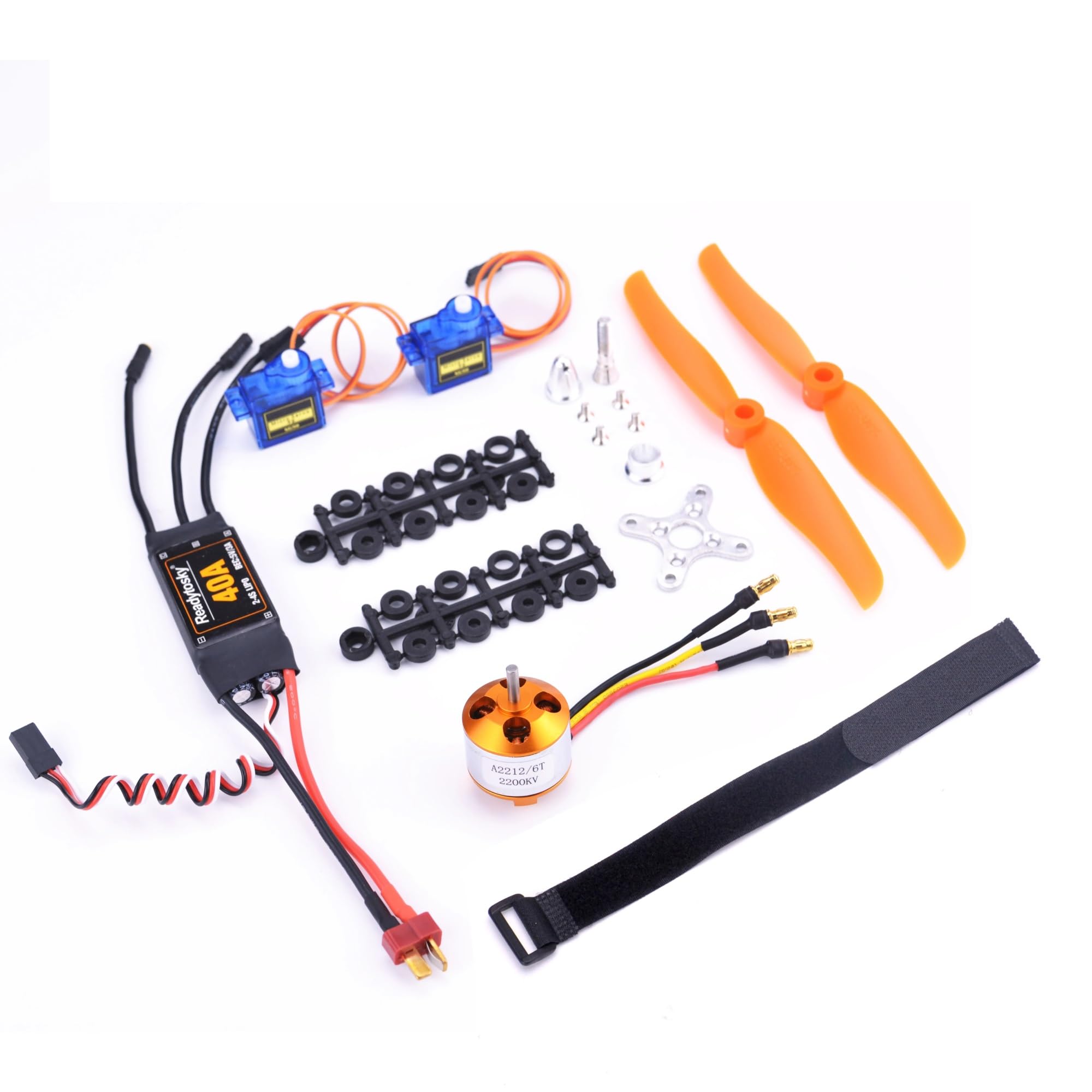 Eaghadek 2200Kv Esc Tplugset Toy Accessories A2212 2212 2200Kv 1400Kv 1000Kv Brushless Motor 40A Esc Sg90 9G Micro Servo For Rc Fixed Wing Plane Helicopter(2200Kv Esc Tplugset)