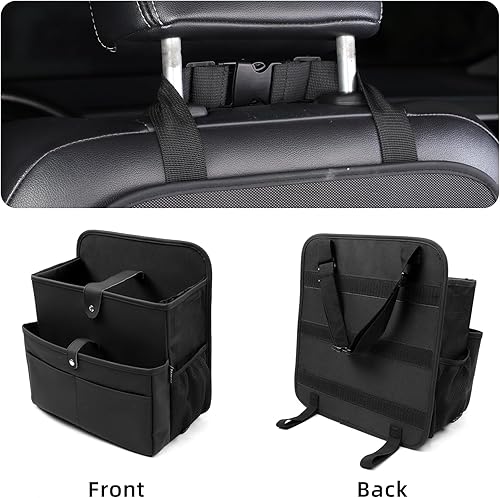 Miniatura 6 de Organizador de asiento de automóvil, ajuste universal para asientos delanteros y traseros, letras colgantes, carpetas legales, computadoras