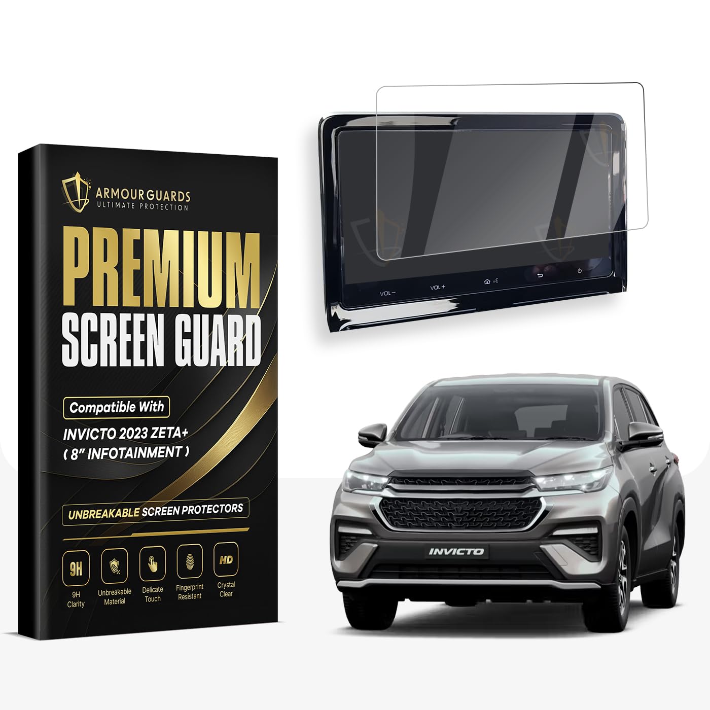TouchScreen Guard For MARUTI SUZUKI INVICTO 2023 ZETA PLUS + (8 INCH) || Infotainment Display Screen Protector || Invcto Touch Screen Car Music System Accessories [NOT TEMPERED GLASS]-image-31