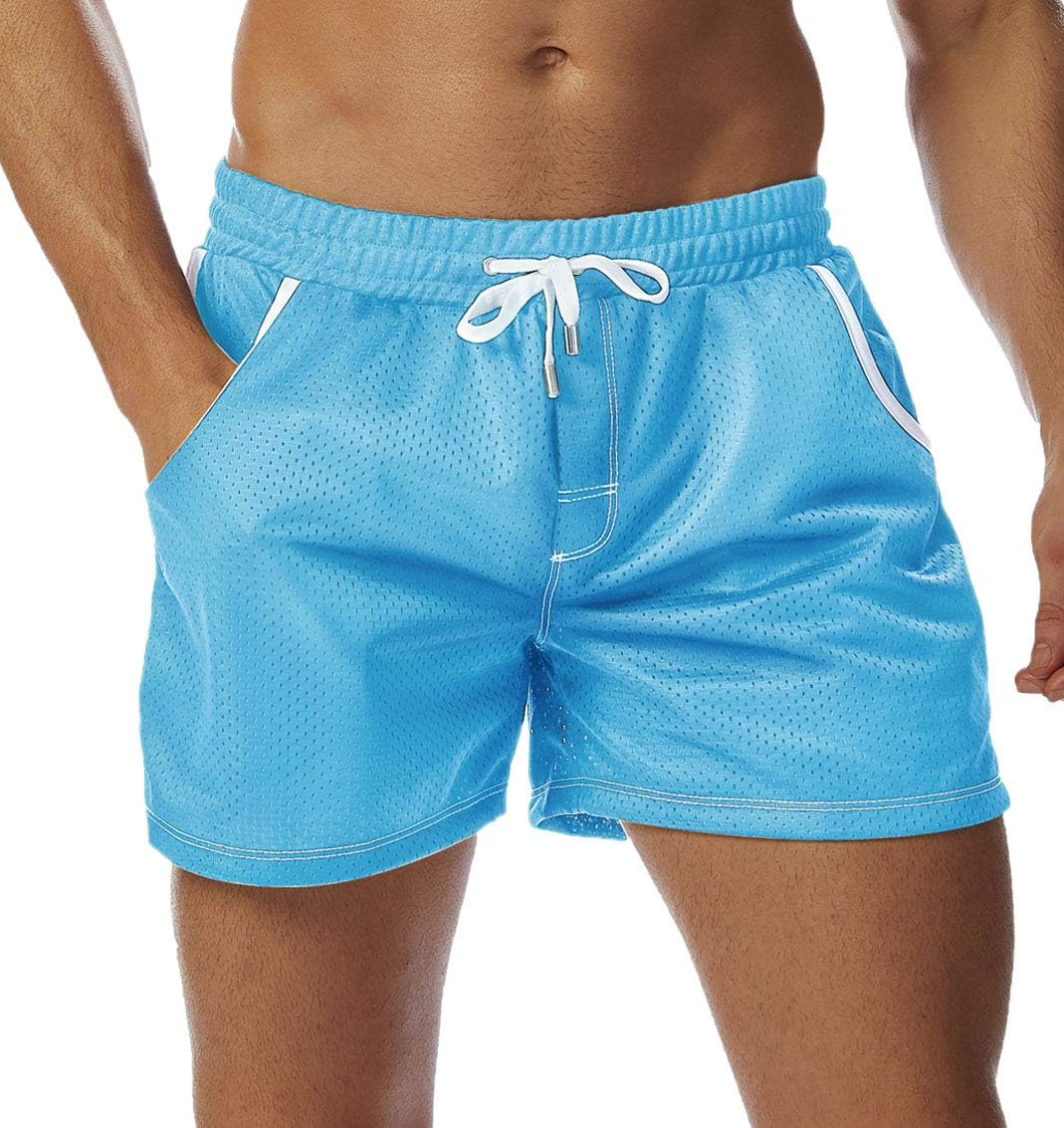 SILKWORLD Men‘s Mesh Short Athletic Shorts with Pockets