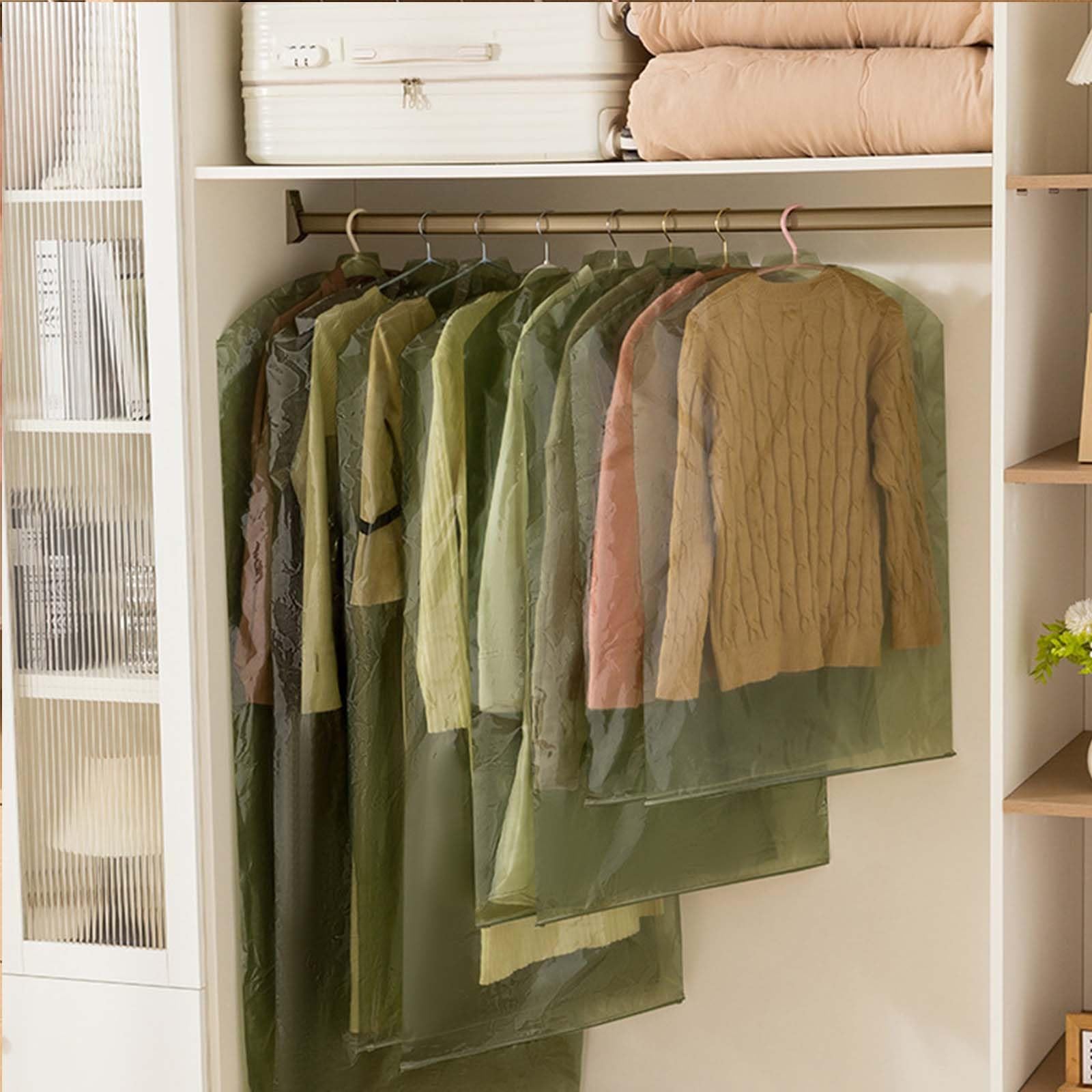 Housse de rangement vetement transparente 5 pièces pour protéger vos costumes