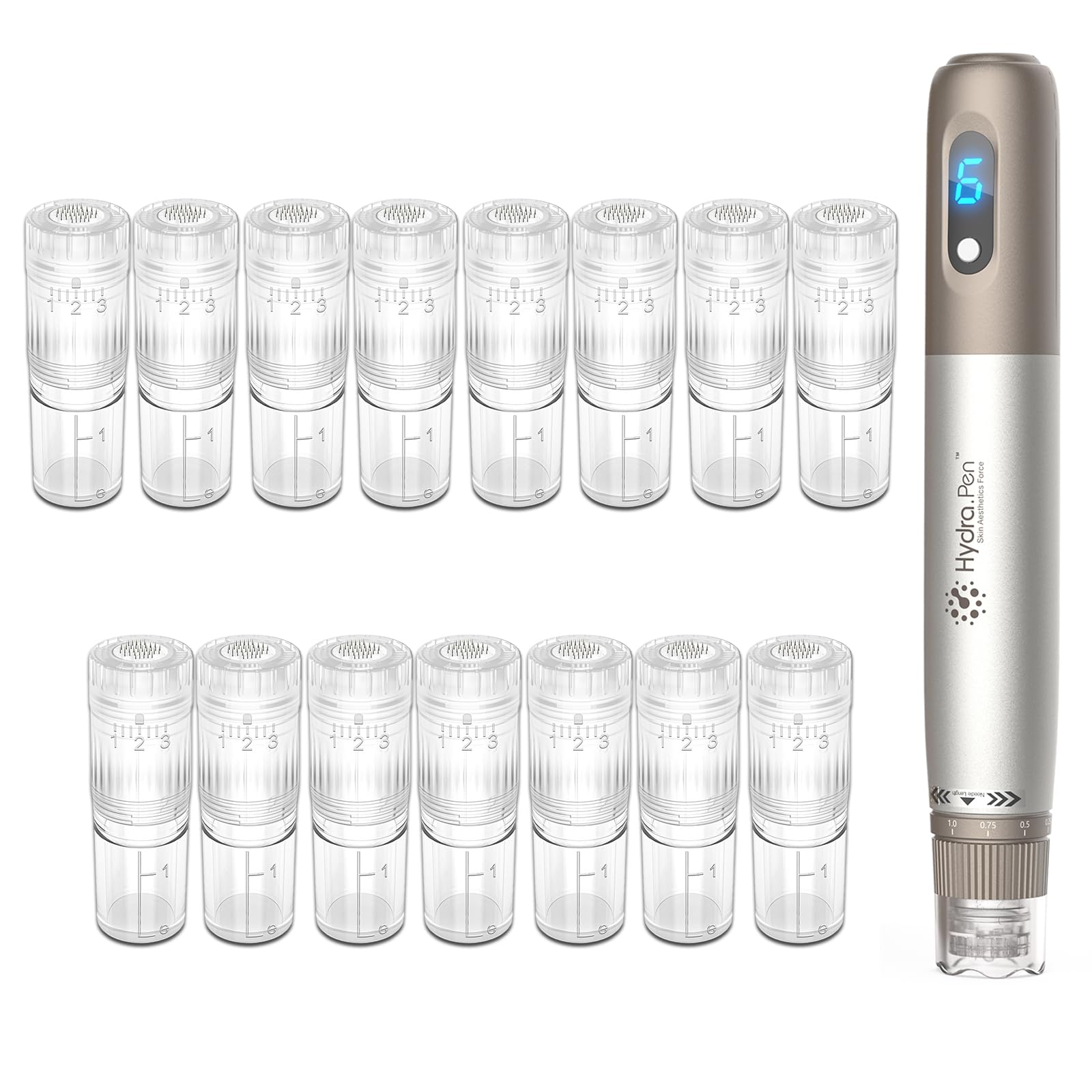 15Pcs 36 Pin Cartuchos de Repuesto de Aguja para Pluma de Microneedling Hydra Pen H3 & H5, Consejos de Aguja de Repuesto Auténticos Desechables para Aplicador de Suero