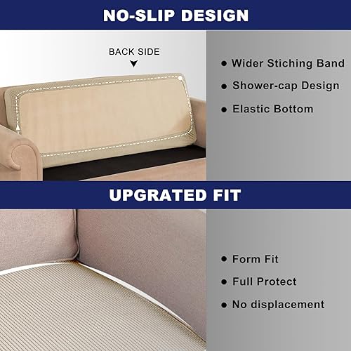 Miniatura 6 de Fundas de cojín de asiento para sofá, elásticas, funda de cojín individual para sofá, funda de cojín para sofá, fundas de héroe para proteger contra