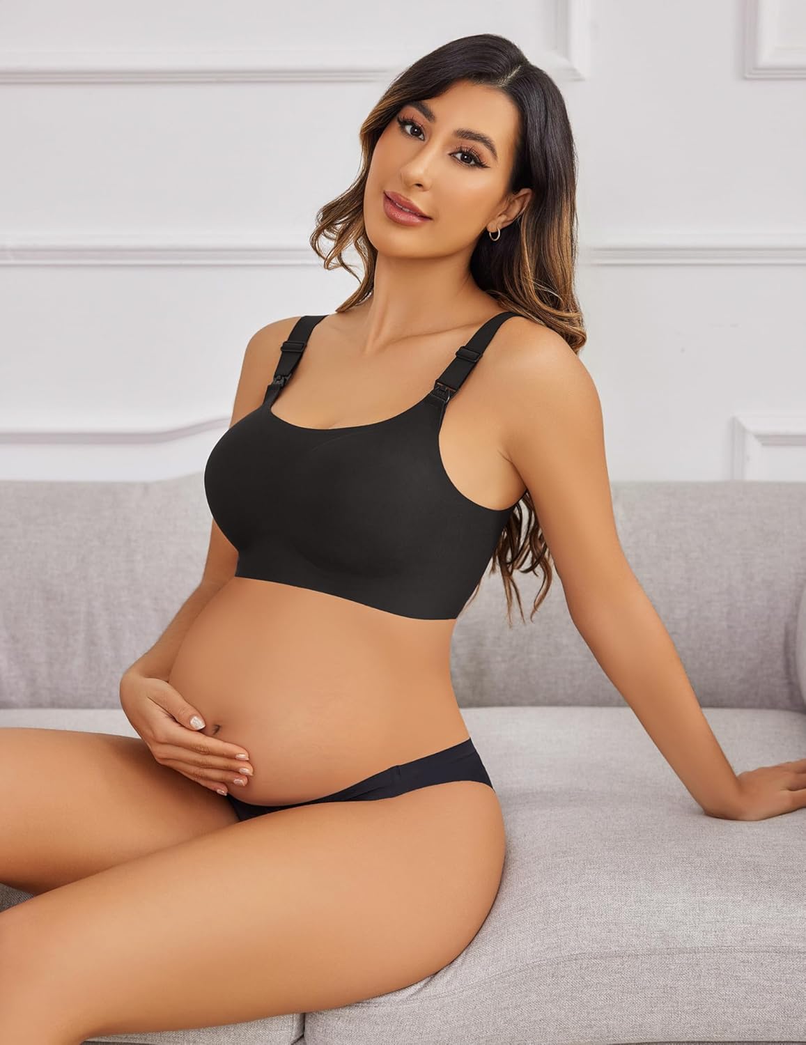 Avidlove Nursing Bras for Breastfeeding Ultra Comfort Push Up Wireless Seamless Underwear Maternity Bra for Pregnancy