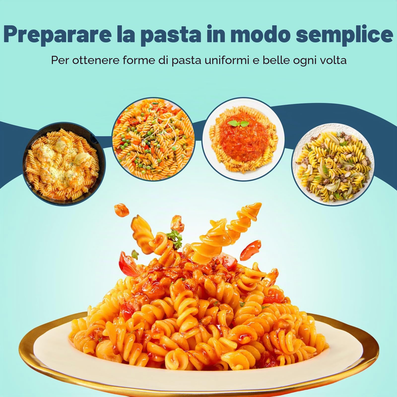 Macchina per Cavatelli, macchina manuale per gnocchetti con manovella e rulli, macchina per pasta da cucina in lega di alluminio fissabile per gnocchetti e conchiglie, argento