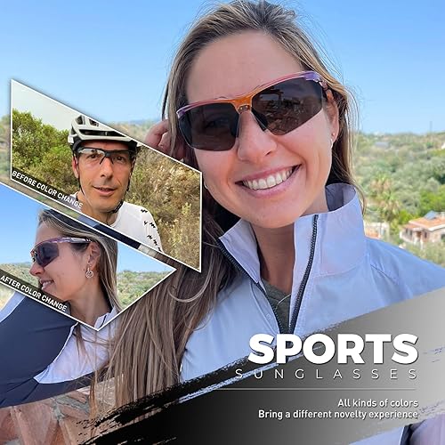 Miniatura 2 de SCVCN Gafas de sol fotocromáticas para hombres y mujeres, protección UV 400, deportes y pesca