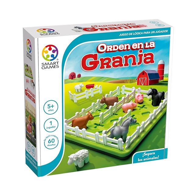 Smart Games- Orden en la Granja, Juego Educativo, Juguetes para niños, (Lúdilo SG091ES)