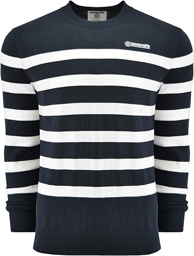 blue and white striped jumper mens