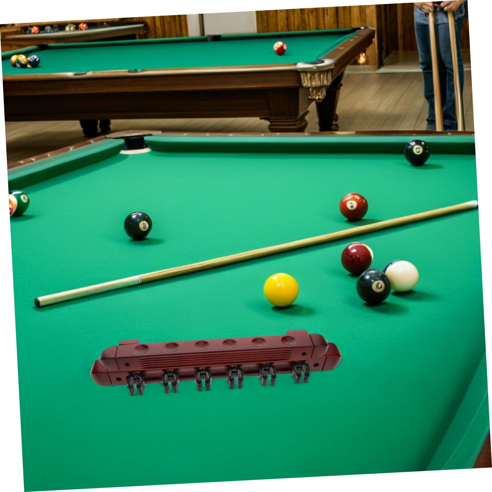 Toddmomy Lot De 2 Supports De Queues De Billard en Bois Supports De Billard