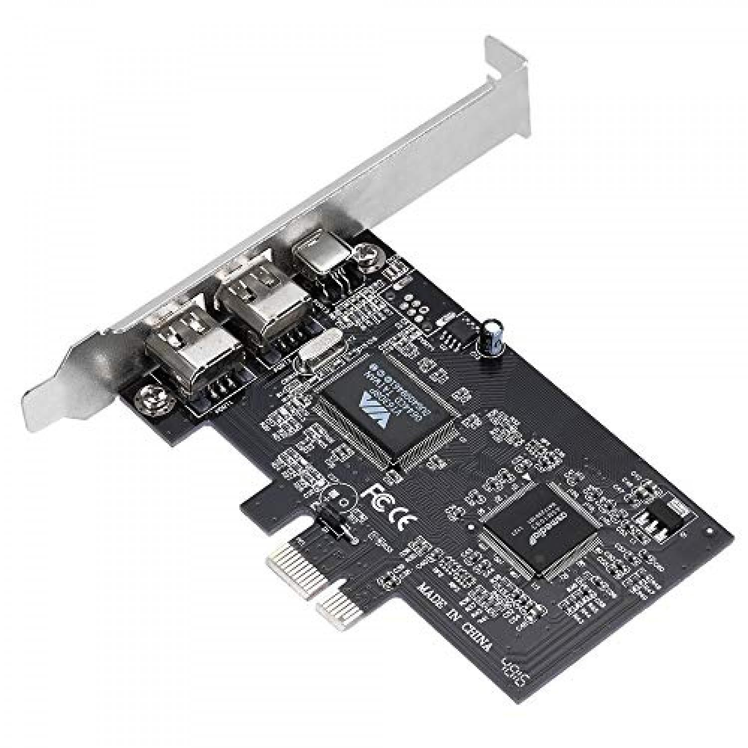 PCIE Firewire Card, PCIE 1394A Firewire Expansion Card PCI Express IEEE 1394 Adapter Controller Card with Firewire Cable for Windows 10/8 / 7 / Vista/XP / 2000-picture-15