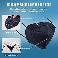 Vista 4 de WWDOLL - Mascarillas KN95, 50 unidades, 5 capas transpirables, color púrpura