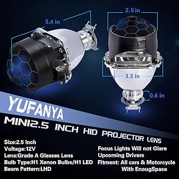 2.5 inch Headlight Lenses Bi-xenon Projector Lens with 3.0