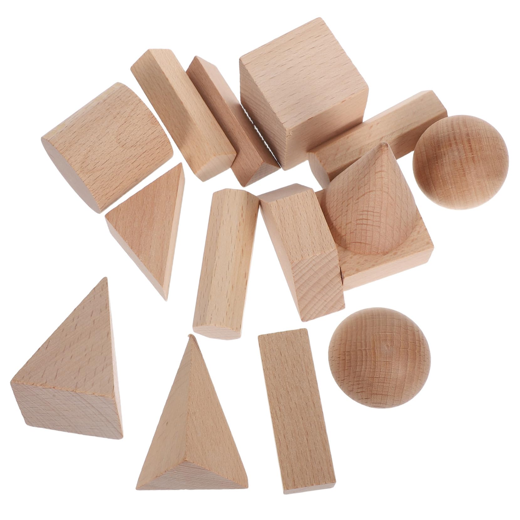 GARIOUANS 15pcs Montessori Wooden Blocks Unfinished Natural Wood Cubes for Building Stacking Stem Math Sorting Educational Enhancing Fine Motor Skills and Spatial Reasoning