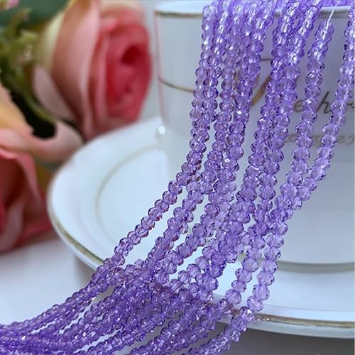 Miniatura 5 de Briollete - 350 cuentas de vidrio facetadas para hacer joyas, cuentas de cristal facetadas de 0.236 pulgadas (0.236 in), cuentas de vidrio a granel