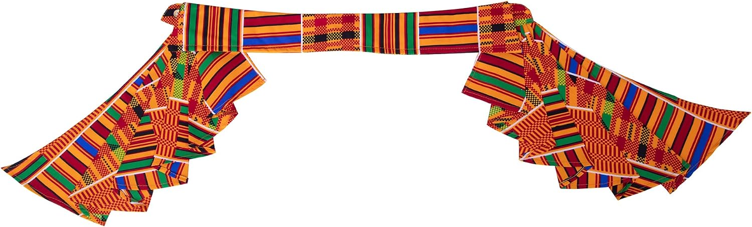 African Fake Collars for Women Blouse Bows Classic Kente Multicolor False Collar