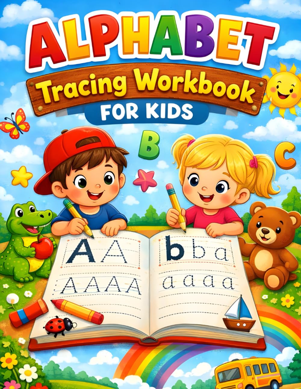 Alphabet Tracing Workbook for Kids: Capital & Small Letters A–Z with Practice Writing for Ages 3–5