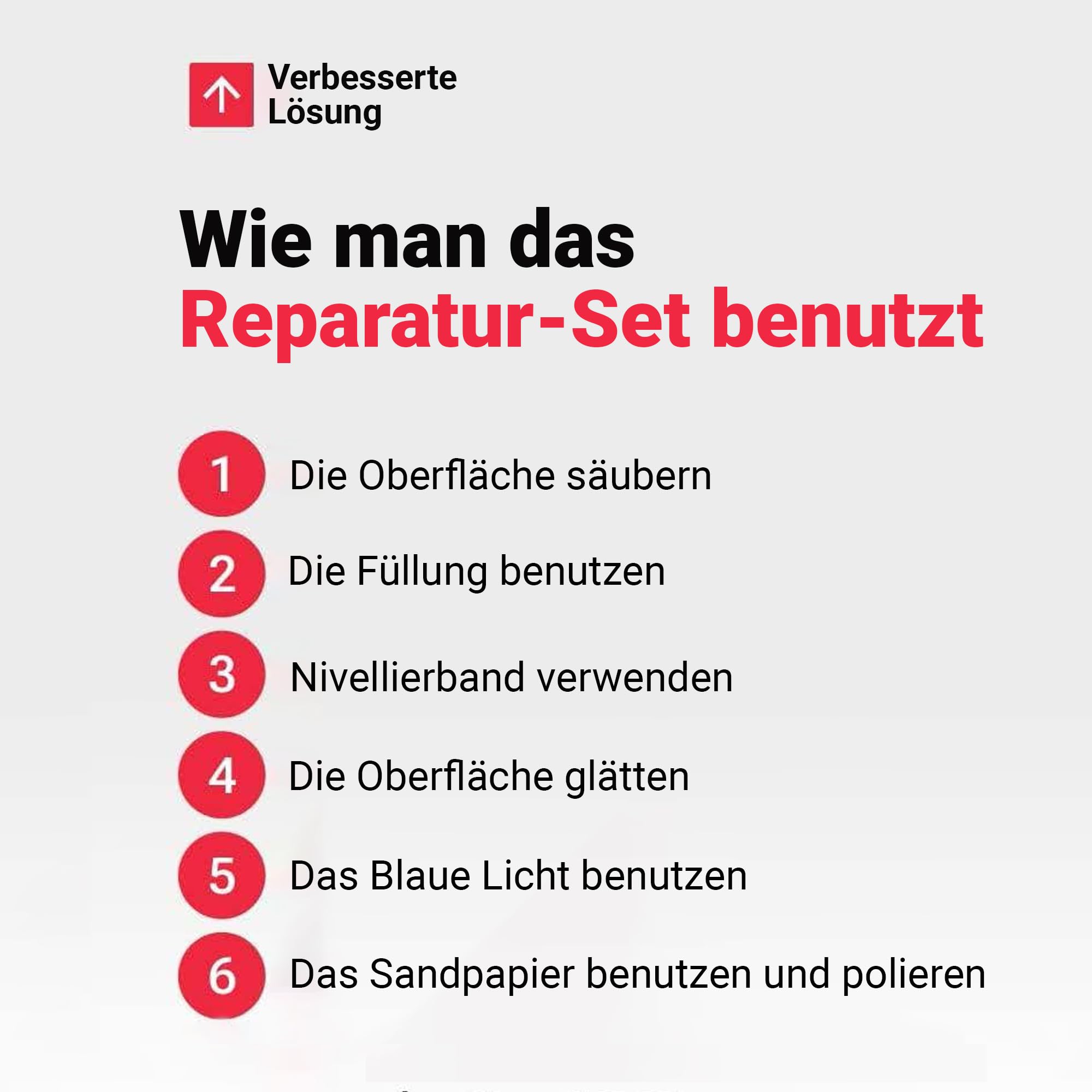 Quarz-Reparatur-Set für Arbeitsplatten (transparent, weißes Acryl und dunkelweiße Farbe) – ideal als Fliesen, Fiberglas, Badewanne, Keramik-Reparatur-Set I funktioniert hervorragend für Granit,