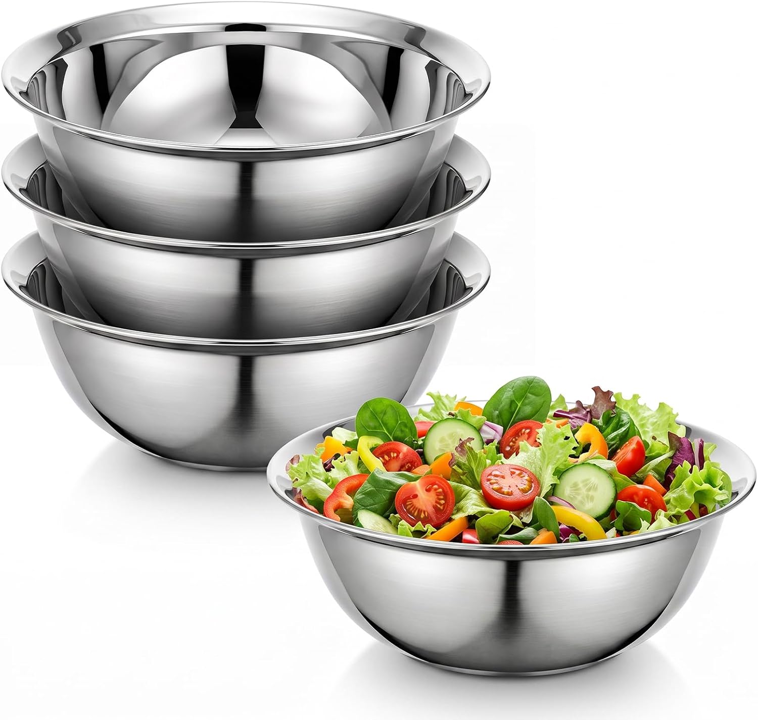 67oz 304 Stainless Steel Bowls Set for Cooking Baking Home Kitchen