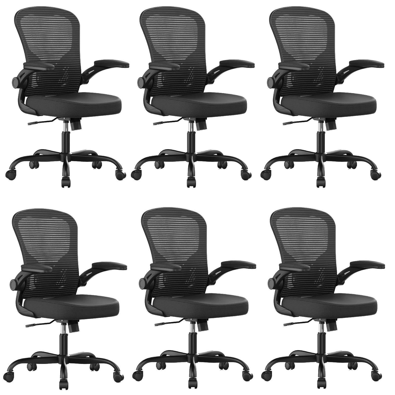 Synorla Office Chair|Ergonomic Desk Chairs (Pack of 6)