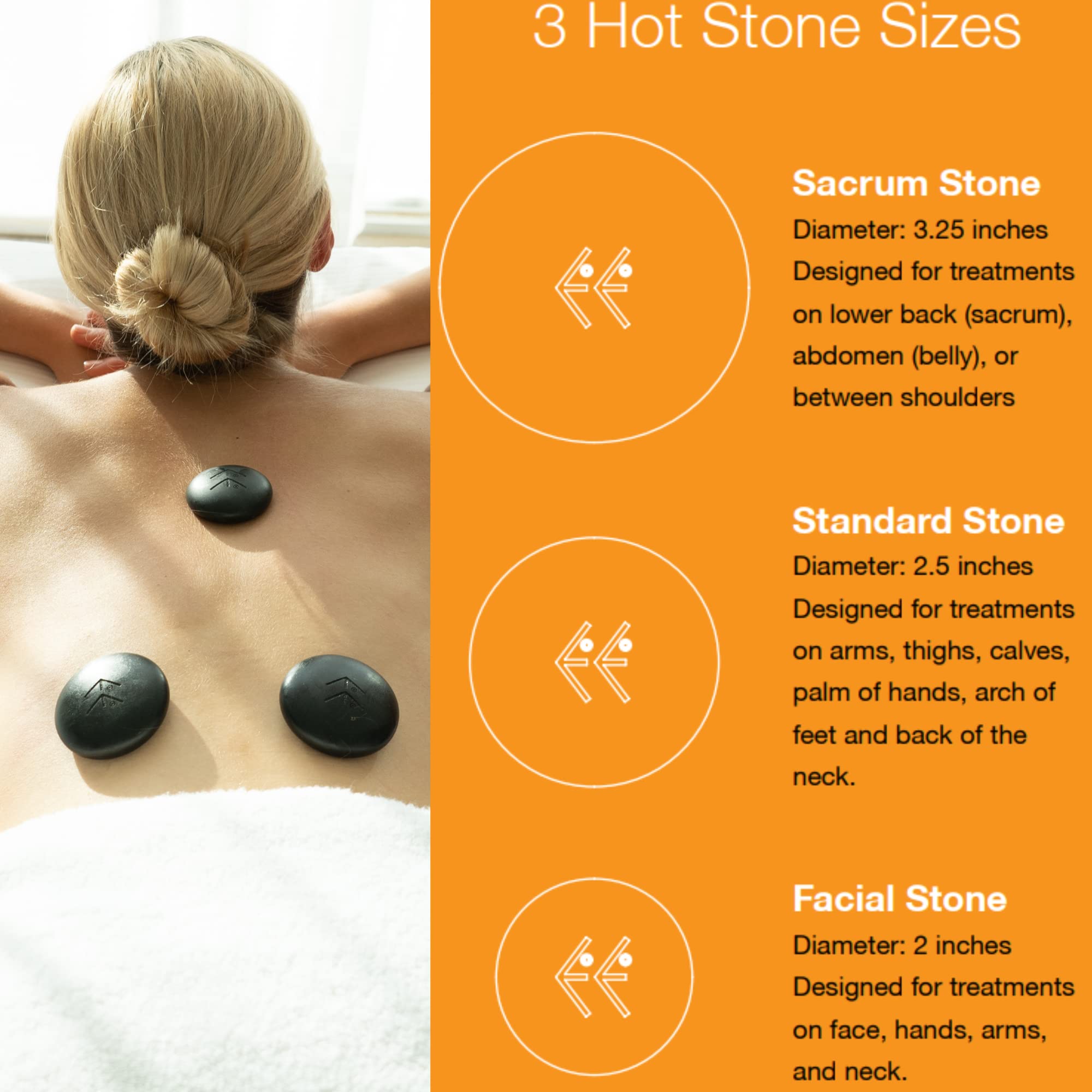 S1 Hot Stone zestaw do masażu z 8 kamieniami z bazaltu, ogrzewacza, terapii świetlnej, aromaterapii, masażu twarzy, pleców, nóg i całego ciała, do spa, relaksu i wellness, czarny