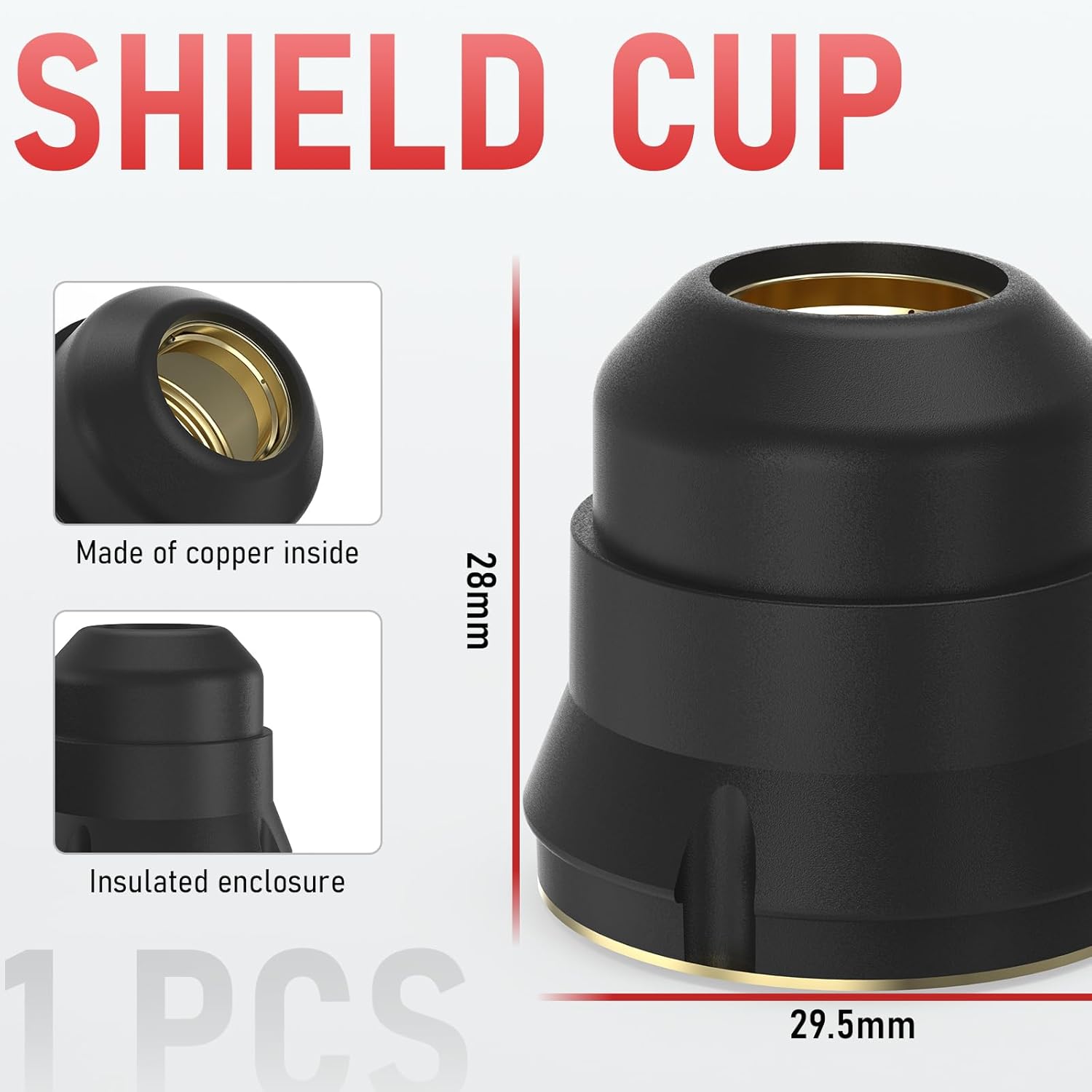 YESWELDER 45pcs Plasma Cutting Torch Consumables Sets Tip Electrode of IPT40, Suitable for YESWELDER CUT-55DS Pro/CUT-55NHF/CUT-55DS NHF PLUS/CUT-60DS PRO/CUT-65DS PRO/CUT-65DS PLUS Plasma Cutter