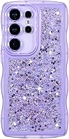 Vista 46 de ZTOFERA Funda protectora para Samsung Galaxy A14 4G/5G de 6.6", ondulada, con brillantina de estrella, poliuretano termoplástico transparente, suave