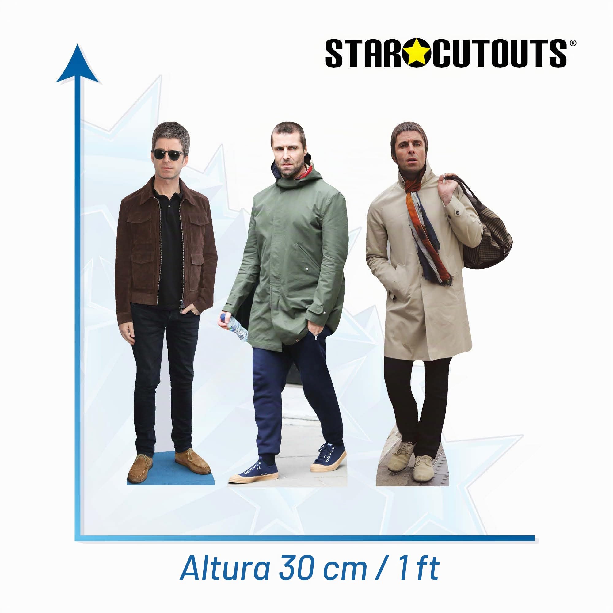 Liam & Noel Gallagher 2作セット Star Cutouts CS1197 Liam and Noel Gallagher - Paquete de Recortes