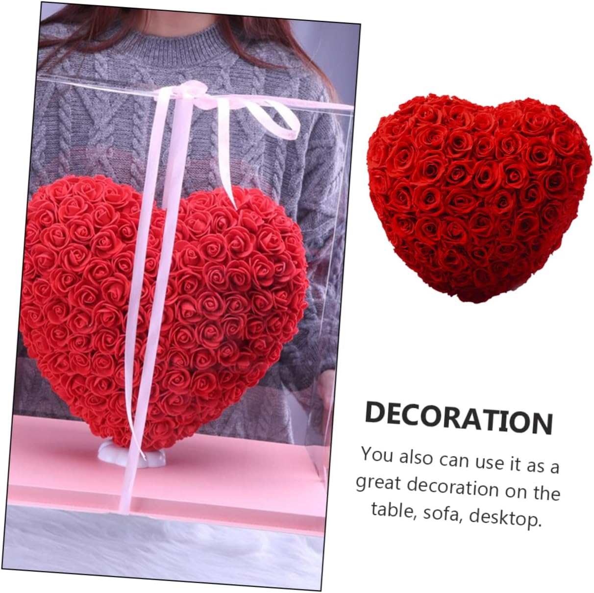 Artificial Roses Flower Box Rose for Girlfriend Valentines Gifts Romantic Wedding Box