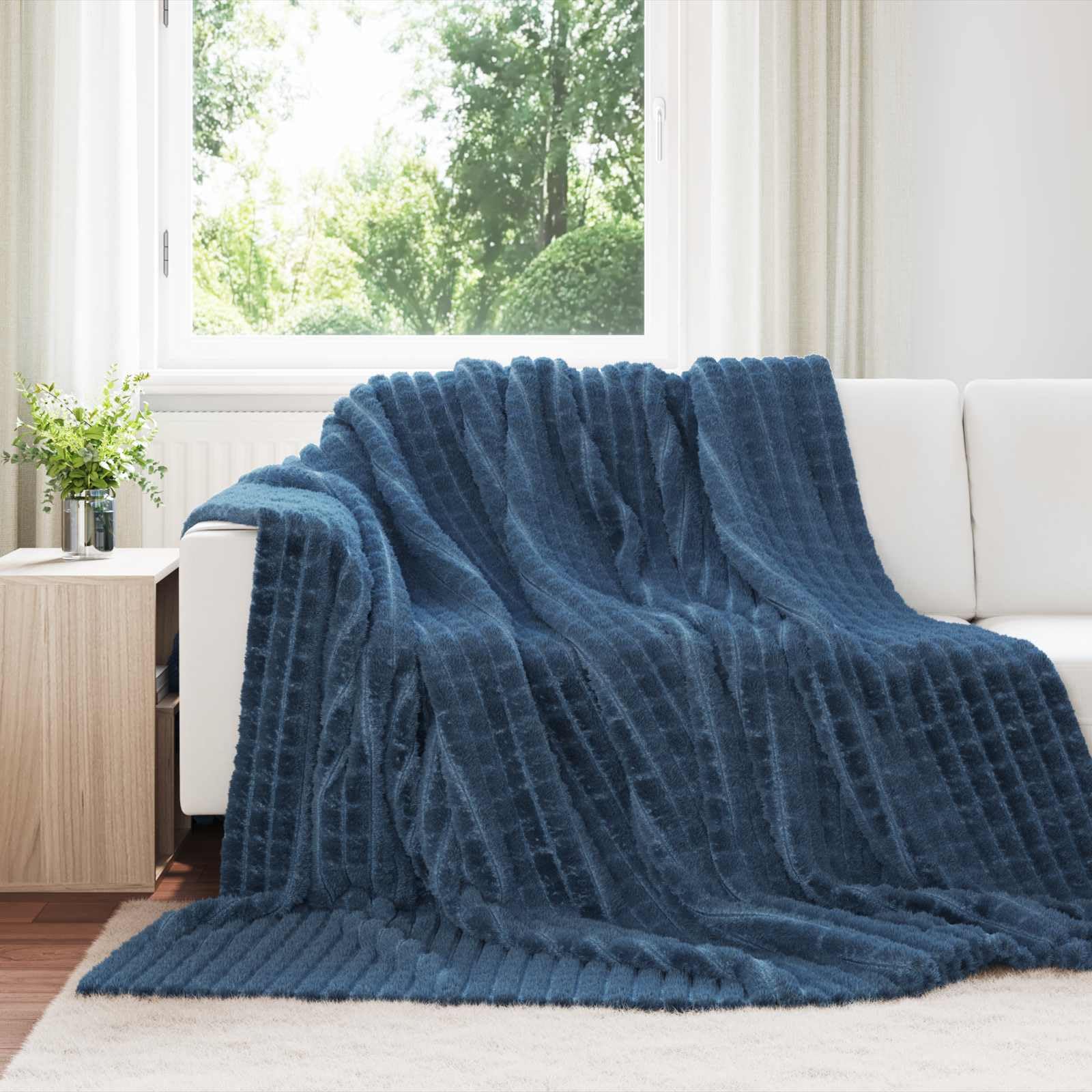 Coperte da divano, blu marino, 240 x 220 cm, 6 pezzi