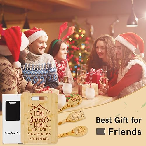 Miniatura 7 de Regalos de inauguración de la casa para el nuevo hogar, tablas de cortar con juego de utensilios, regalos de cocina para propietarios de casa,