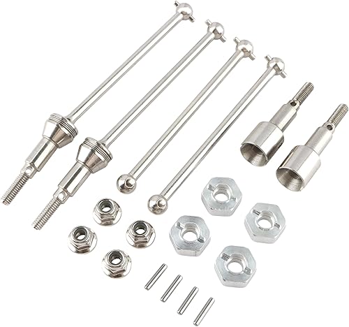 Miniatura 2 de 90205 y 90206 Ejes de transmisión universales delanteros de metal y 90207 Ejes de rueda trasera de metal Piezas de repuesto para camiones de