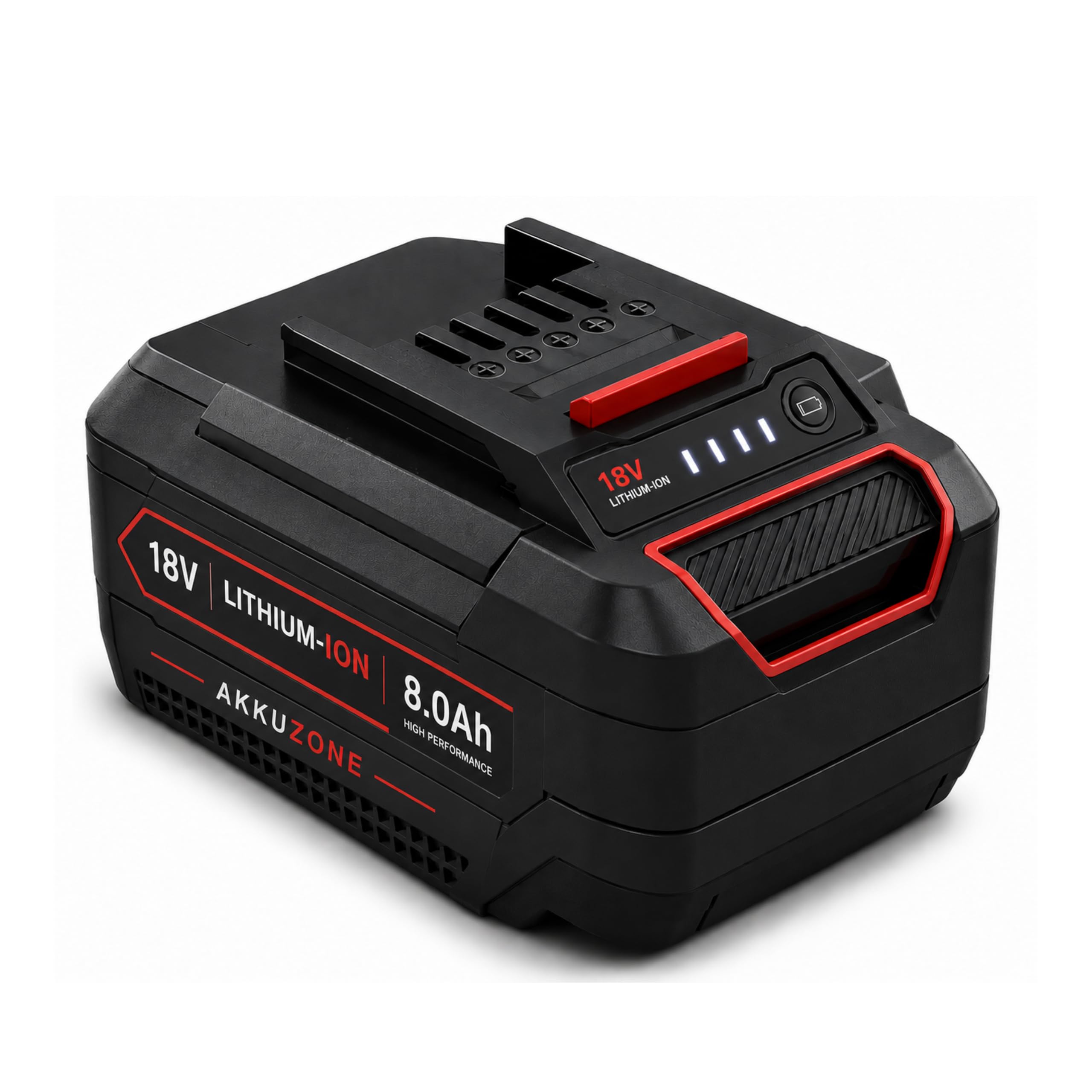 Batería de repuesto de 18 V y 8,0 Ah compatible con Einhell Power X-Change – Batería de ion de litio con indicador LED de estado de carga y sistema de gestión de batería