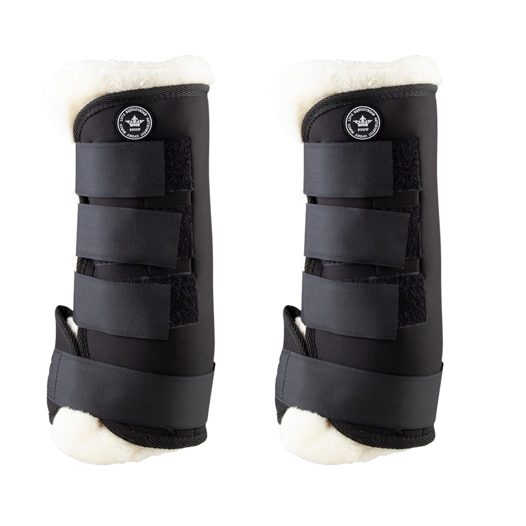 PFIFF Stable Gaiter with Faux Fur, Quilted Inserts, Gaiter, Black, Full