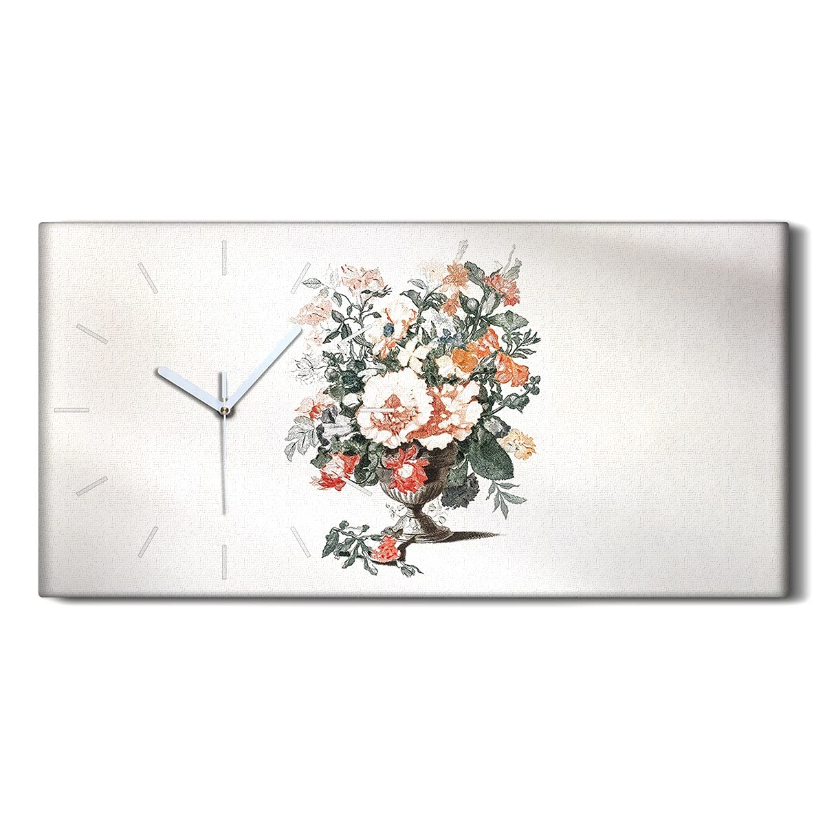 Horloge Toile Art Moderne Coloray aux Finitions Premium et Motif Floral Délicat