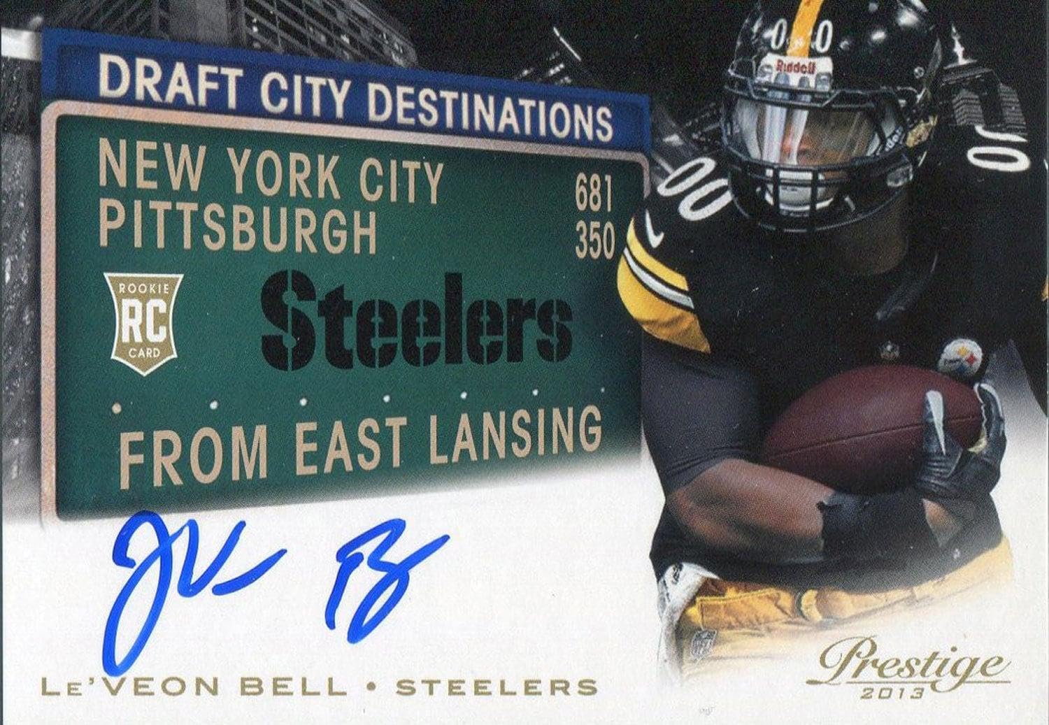 Leveon Bell Autographed 2013 Panini Prestige Rookie Card - Football Slabbed Autographed Rookie Cards