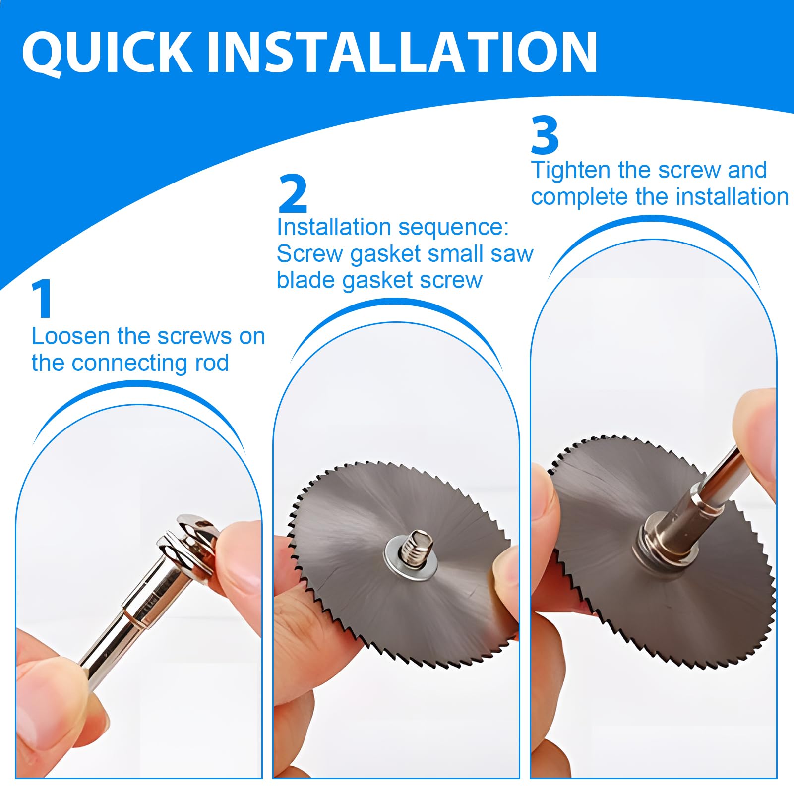 Blackfriday,10Pcs HSS Rotary Tool Saw Blades Kit, (22-50mm) for Wood Plastic & Metal Cutting - Image 4