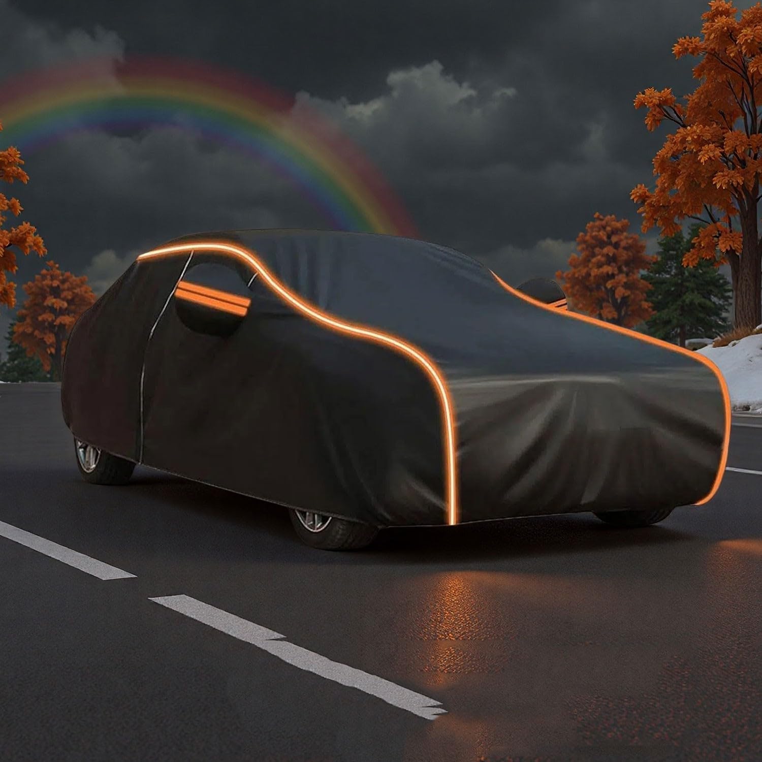 Autoplane wasserdicht für Ford Tourneo Connect(2013-2018),Dicke Schutzplane mit Reflektoren,Wasserdicht, Schneefest & Sonnenschutz, Atmungsaktiv für Innen & Außen