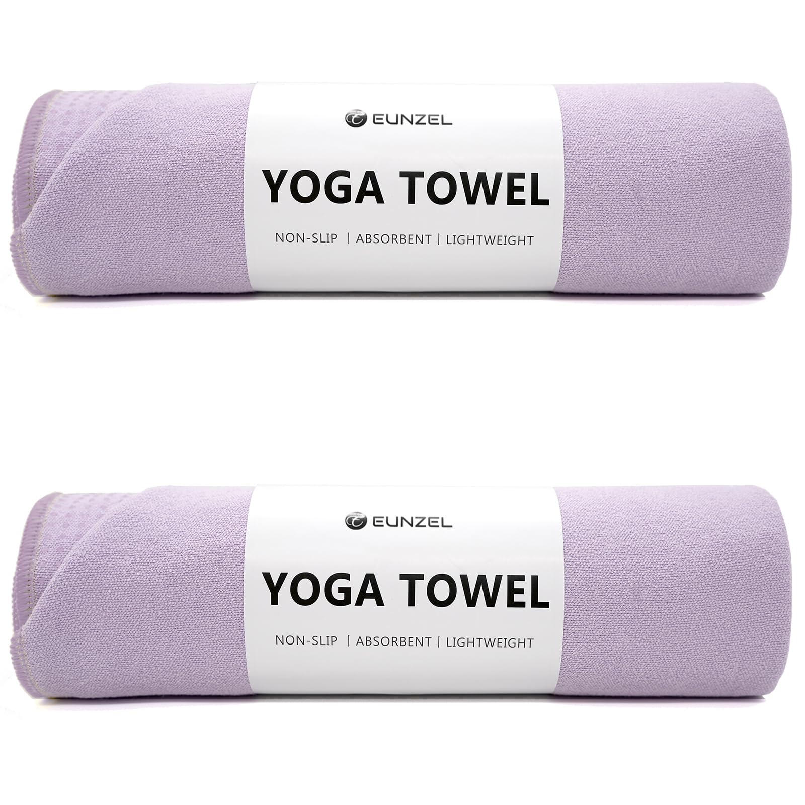 Eunzel 2 Pack Hot Yoga Towel with Grip Dot Non Slip Yoga Mat Towe Sweat Absorbent Towel for