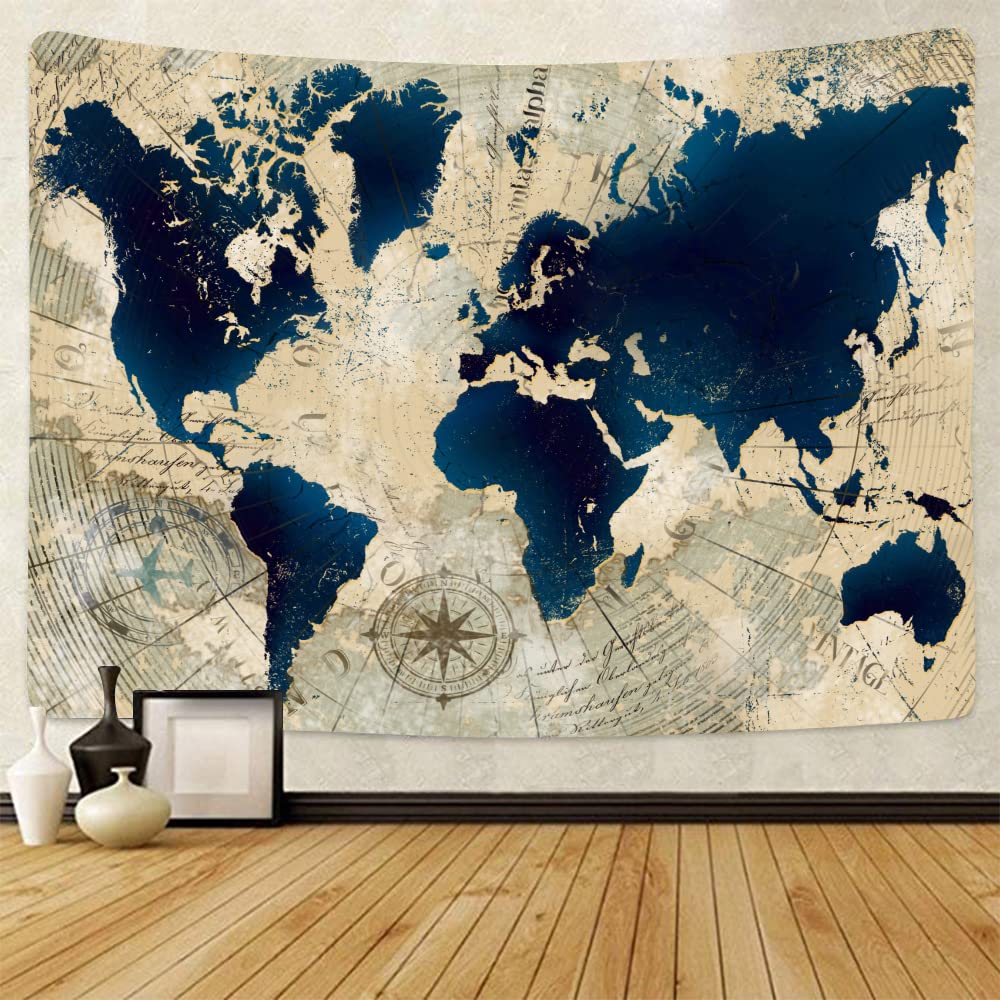 Buy Vintage World Map Tapestry Wall Hanging World Map Wall Art Poster