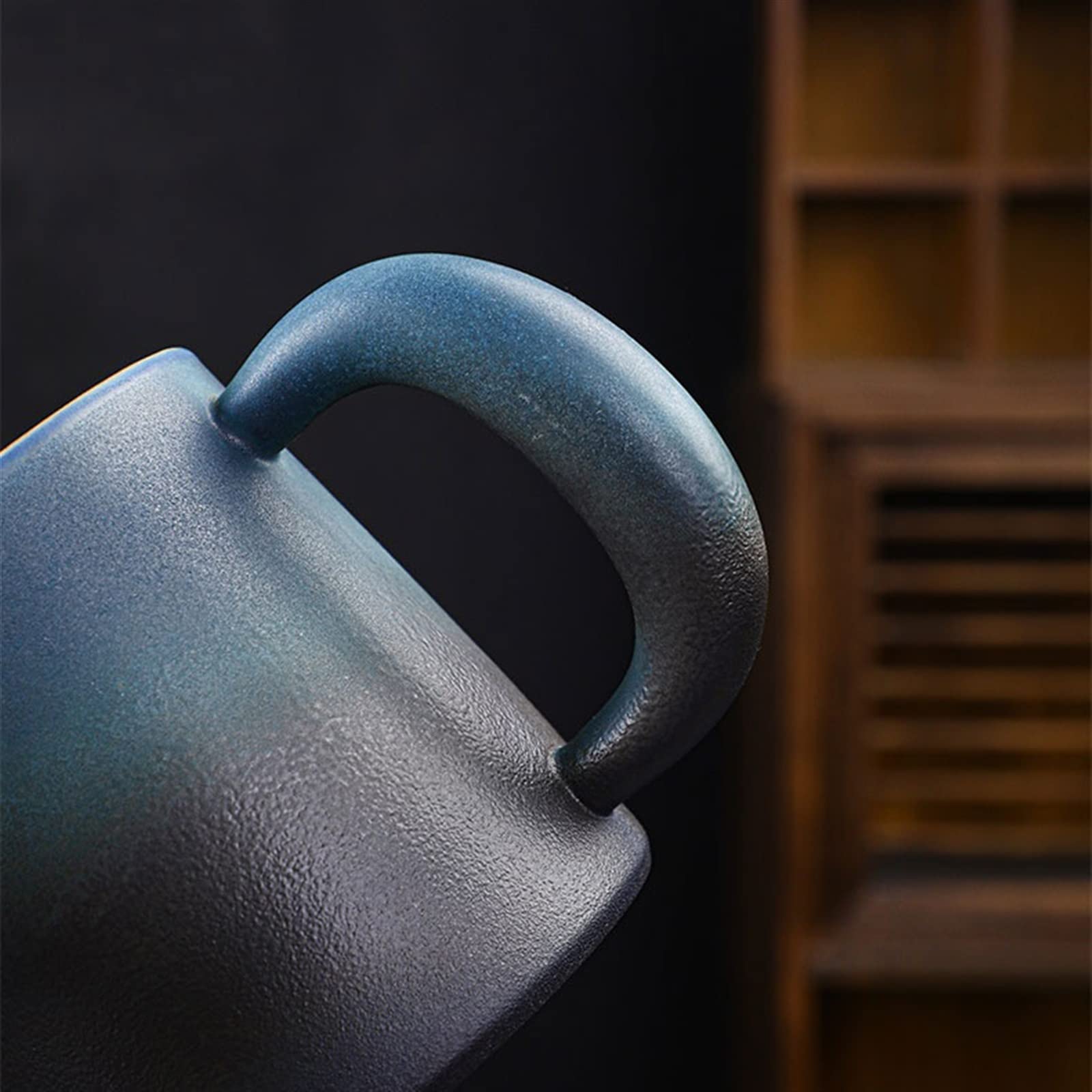 Mug Tasse en céramique 450ML Tasse à Boire de Grande capacité avec Couvercle et Filtre Tasse à thé Antique Tasse à thé (Color : Bruin)