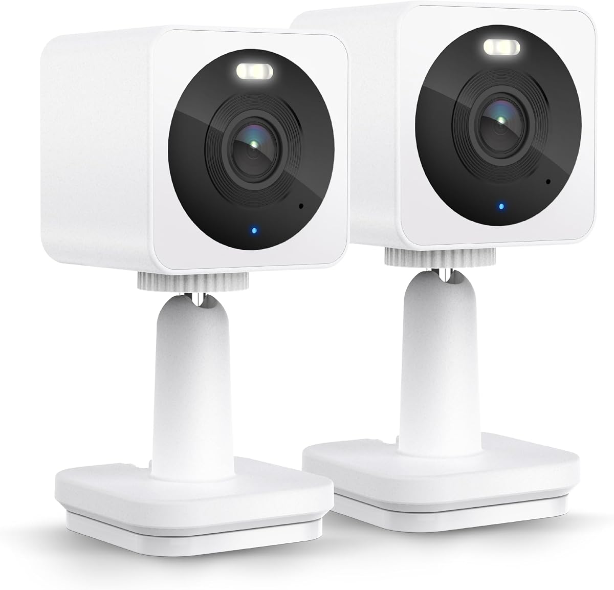 Cam OG Paquete de 2 cámaras de seguridad para interiores y exteriores con visión nocturna en color