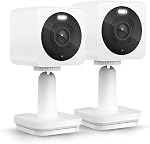 WYZE Cam OG Intérieur/extérieur 1080p Caméra de sécurité maison intelligente WI-Fi avec vision nocturne couleur, projecteur intégré, détection de mouvement,2-Way Audio, Compatible avec Alexa & Assistant de Google, Blanc (paquet de 2)