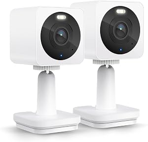 WYZE Cam OG Indoor/Outdoor 1080p WI-Fi Smart Home Security Camera with Color Night Vision, Built-in Spotlight, Motion Detection,2-Way Audio, Compatible with Alexa & Google Assistant,White (Pack of 2)