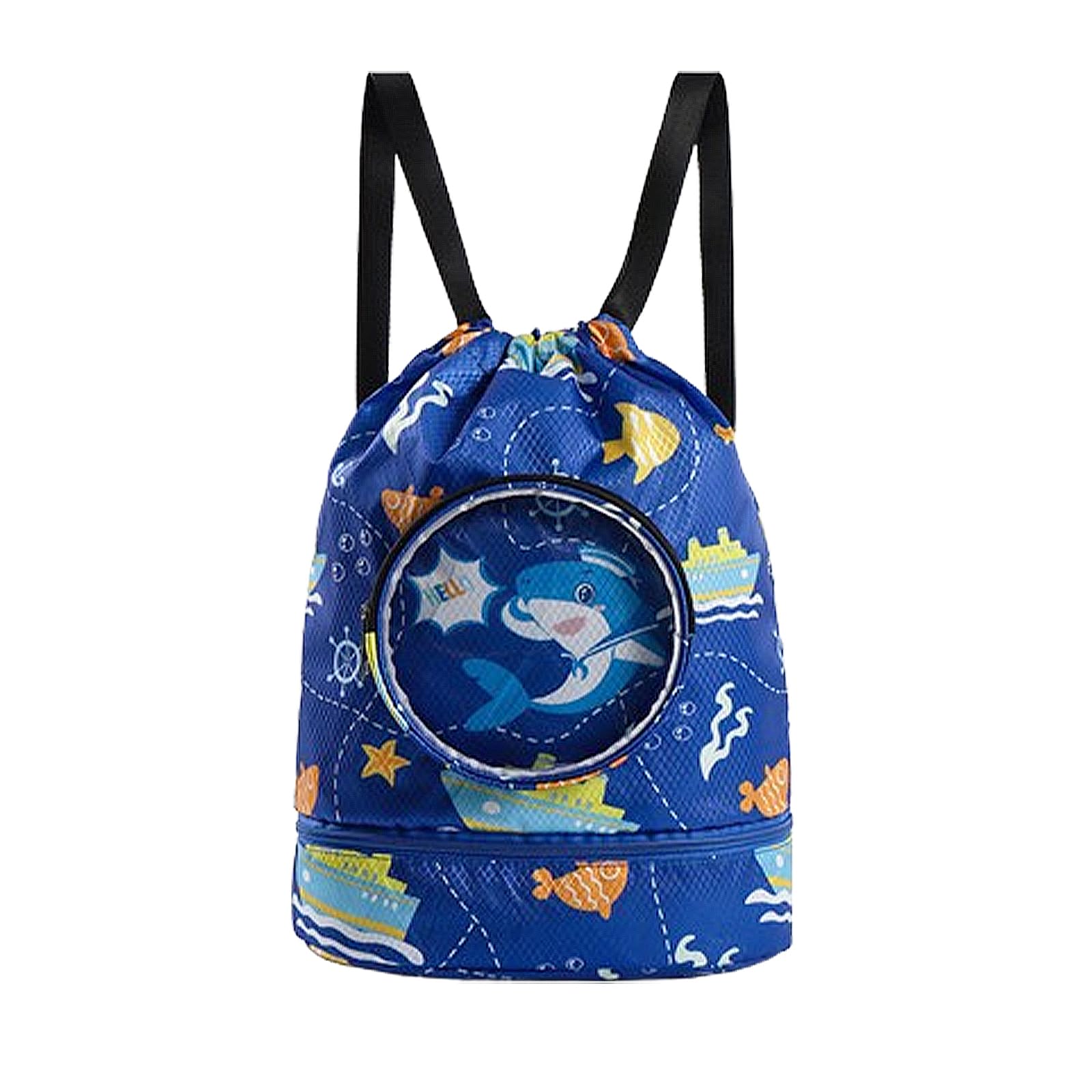 Zaino da Nuoto Bambini con Coulisse, Squalo | Borsa Impermeabile, Portascarpe, Grande Capacità, Con Cerniera, Per Piscina, Palestra, Spiaggia