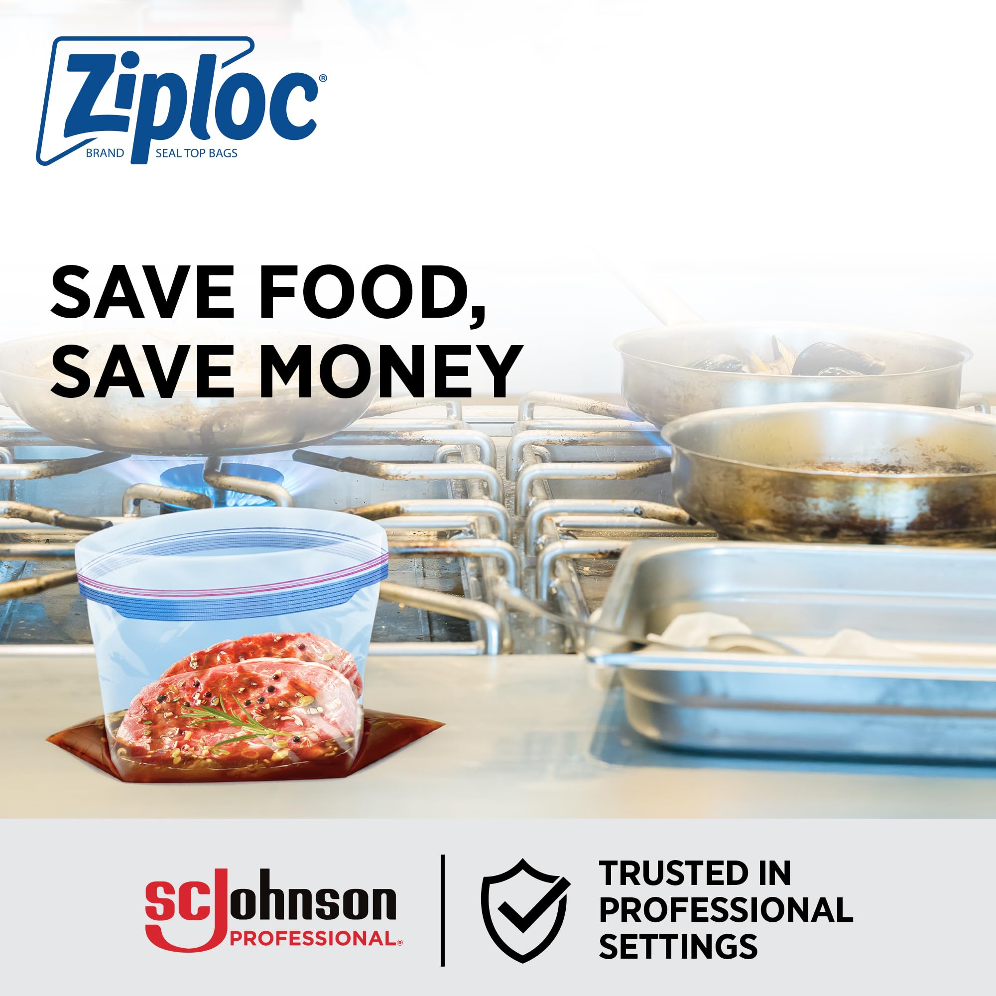 SC Johnson Professional Ziploc Gefrierbeutel für Lebensmittel, 9 Boxen x 66 Stück, insgesamt 594 Beutel