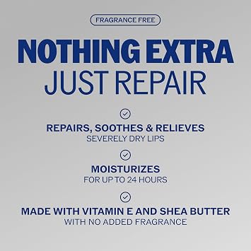 ChapStick HydraBalm Lip Balm Tubes, Fragrance-Free with Vitamin E and Shea Butter, 24 Hr Moisture, Hydrating for Severely Dry, Chapped Lips, 4-Count Pack, 0.35 oz Each