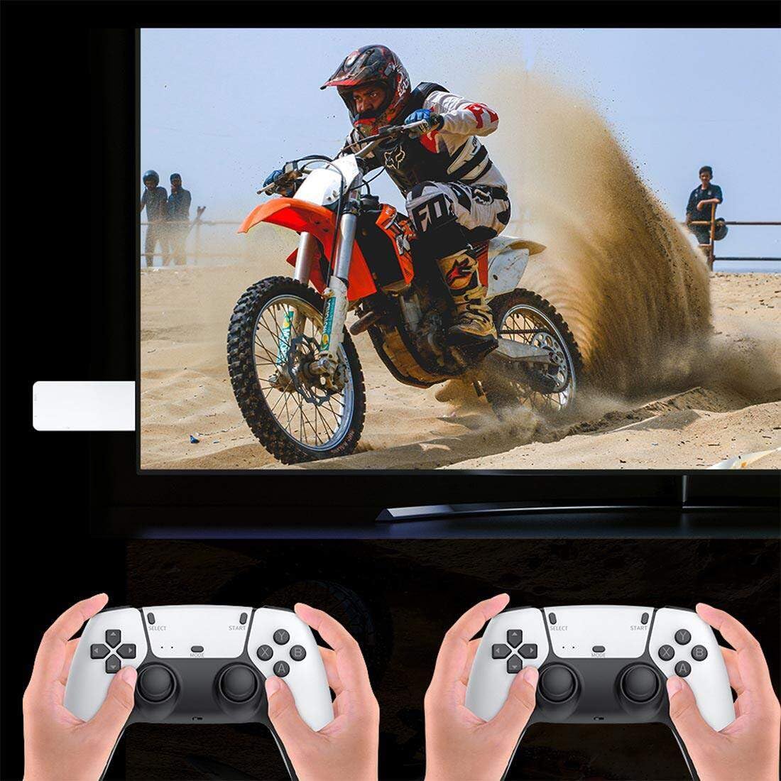 MINDKEEP Consola de juegos retro M15 4K, consola de videojuegos Plug and Play con más de 19000 juegos, salida HDMI de 64 G para TV, con controlador inalámbrico de 2.4 G, arcade retro para niños y