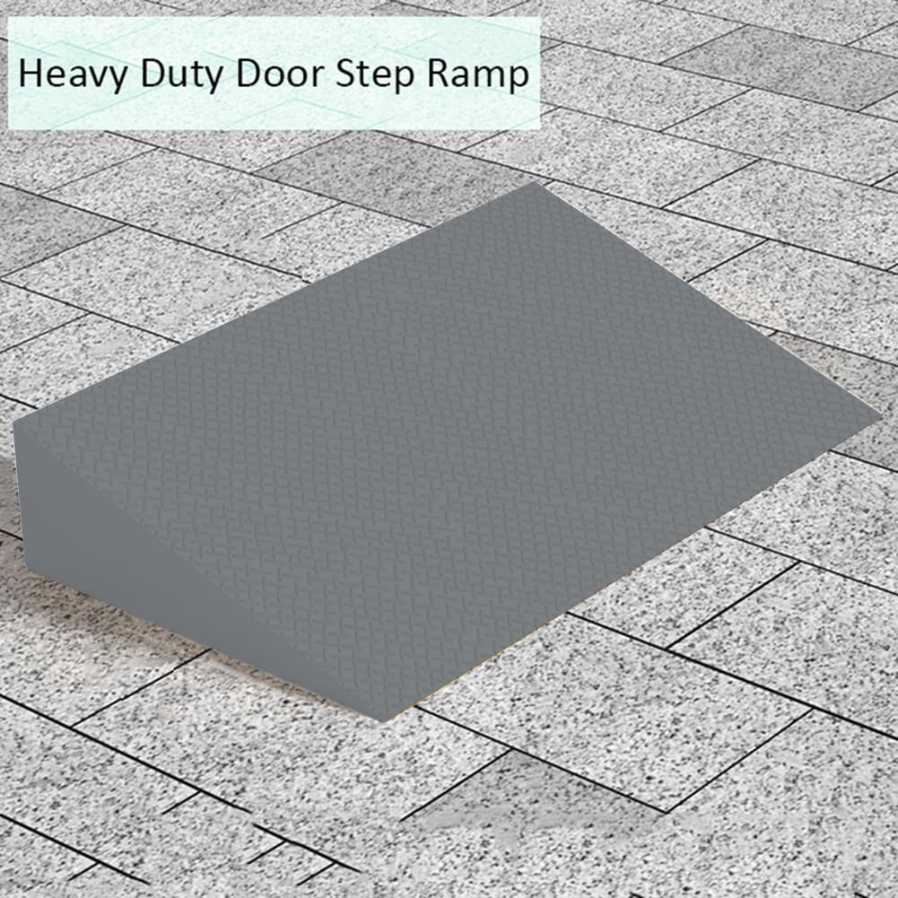 Rampa para silla de ruedas, rampa de umbral de puerta duradera para un fácil acceso, rampa de bordillo para caminantes y scooters, ideal para puertas y aceras